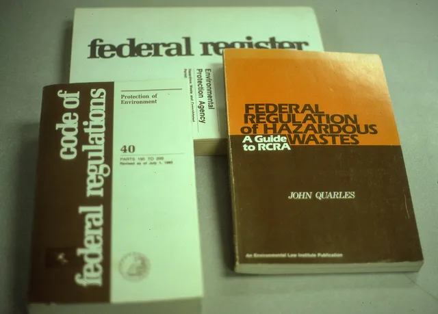 Various Federal Register documents and literature related to US environmental regulations, specifically the Resource Conservation and Recovery Act (RCRA). Government reporting problems: how readers can check claims