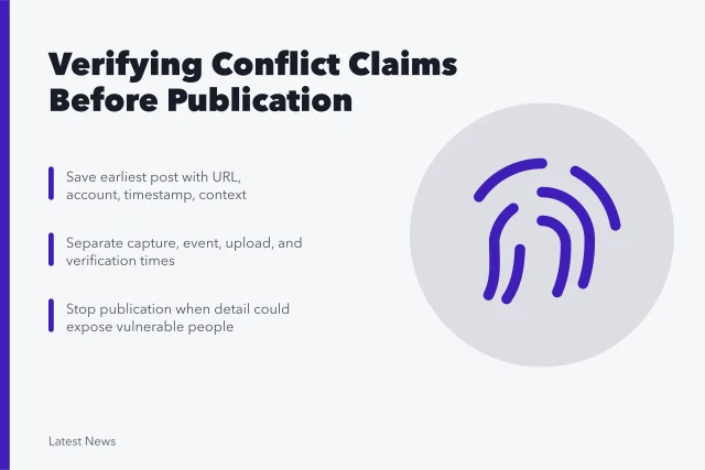 Checklist for verifying conflict claims before publication. How to verify a conflict claim before publication