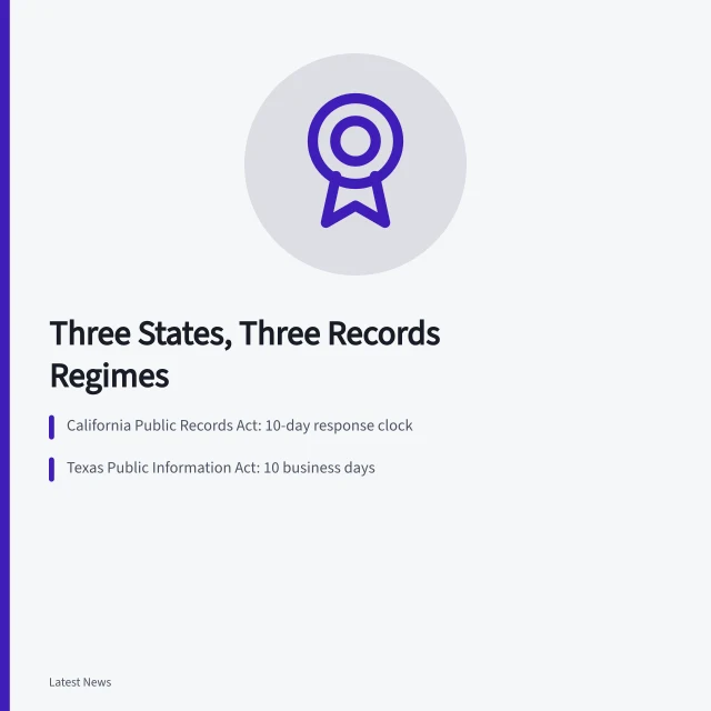 Comparison of California, Texas and New York public records and open meetings laws. Public records and open meetings rules in California, Texas and New York
