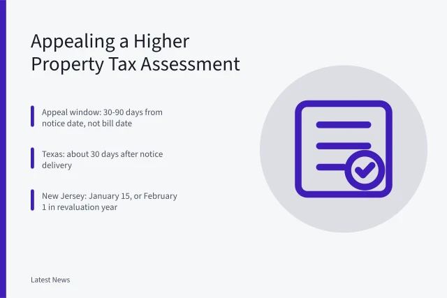 Property tax assessment appeal deadlines and filing windows by state. Property Tax Bill Higher? A US Guide to Assessment Appeals