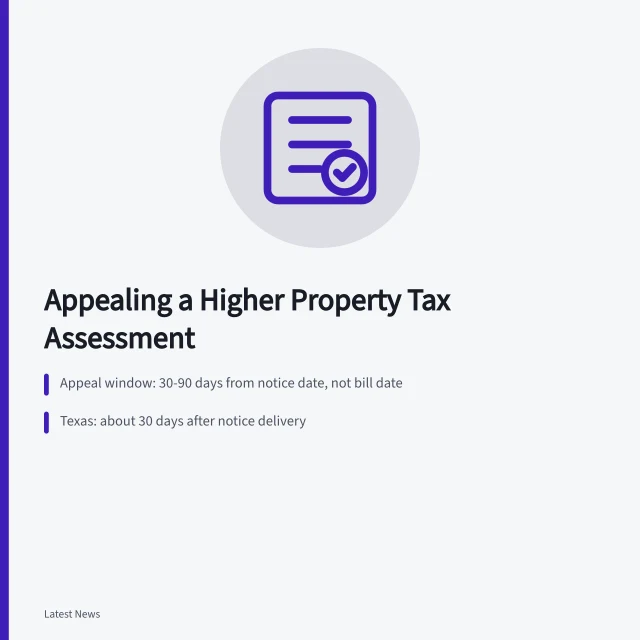 Property tax assessment appeal deadlines and filing windows by state. Property Tax Bill Higher? A US Guide to Assessment Appeals