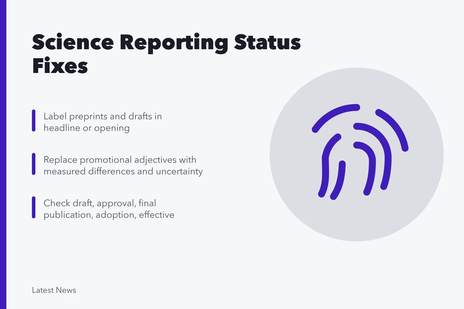 Card listing fixes for science reporting status errors. Science and technology reporting problems and fixes